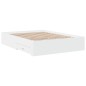 vidaXL Cama con cajones madera de ingeniería blanca 140x190 cm vidaXL Cama con cajones madera de ingeniería blanca 140x190 cm