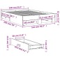 vidaXL Cama con cajones madera de ingeniería blanca 140x190 cm vidaXL Cama con cajones madera de ingeniería blanca 140x190 cm
