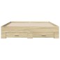 vidaXL Cama con cajones madera ingeniería roble Sonoma 160x200 cm vidaXL Cama con cajones madera ingeniería roble Sonoma 160x200 cm