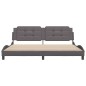vidaXL Estructura de cama con cabecero cuero sintético gris 200x200 cm vidaXL Estructura de cama con cabecero cuero sintético gris 200x200 cm