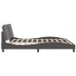 vidaXL Estructura de cama con cabecero cuero sintético gris 200x200 cm vidaXL Estructura de cama con cabecero cuero sintético gris 200x200 cm