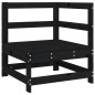 vidaXL Juego muebles de jardín 6 piezas madera maciza pino negro vidaXL Juego muebles de jardín 6 piezas madera maciza pino negro