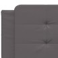 vidaXL Estructura de cama con cabecero cuero sintético gris 200x200 cm vidaXL Estructura de cama con cabecero cuero sintético gris 200x200 cm
