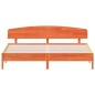 vidaXL Estructura cama con cabecero madera pino marrón cera 180x200 cm vidaXL Estructura cama con cabecero madera pino marrón cera 180x200 cm