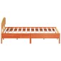 vidaXL Estructura cama con cabecero madera pino marrón cera 180x200 cm vidaXL Estructura cama con cabecero madera pino marrón cera 180x200 cm