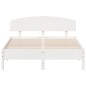 vidaXL Estructura de cama con cabecero madera pino blanco 120x200 cm