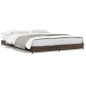 vidaXL Estructura cama madera ingeniería metal marrón roble 140x190 cm