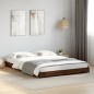 vidaXL Estructura cama madera ingeniería metal marrón roble 140x190 cm