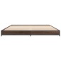 vidaXL Estructura cama madera ingeniería metal marrón roble 140x190 cm