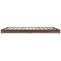 vidaXL Estructura cama madera ingeniería metal marrón roble 140x190 cm
