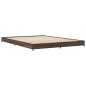 vidaXL Estructura cama madera ingeniería metal marrón roble 140x190 cm