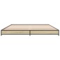 vidaXL Estructura cama madera ingeniería metal roble Sonoma 140x190 cm vidaXL Estructura cama madera ingeniería metal roble Sonoma 140x190 cm