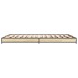 vidaXL Estructura cama madera ingeniería metal roble Sonoma 140x190 cm vidaXL Estructura cama madera ingeniería metal roble Sonoma 140x190 cm