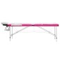 vidaXL Camilla de masaje plegable 3 zonas aluminio blanco y rosa vidaXL Camilla de masaje plegable 3 zonas aluminio blanco y rosa