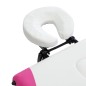 vidaXL Camilla de masaje plegable 3 zonas aluminio blanco y rosa vidaXL Camilla de masaje plegable 3 zonas aluminio blanco y rosa