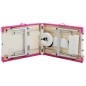 vidaXL Camilla de masaje plegable 3 zonas aluminio blanco y rosa vidaXL Camilla de masaje plegable 3 zonas aluminio blanco y rosa