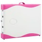 vidaXL Camilla de masaje plegable 3 zonas aluminio blanco y rosa vidaXL Camilla de masaje plegable 3 zonas aluminio blanco y rosa