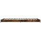 vidaXL Estructura cama madera ingeniería metal roble humo 75x190 cm vidaXL Estructura cama madera ingeniería metal roble humo 75x190 cm