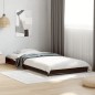 vidaXL Estructura de cama madera de ingeniería y metal negro 90x200 cm vidaXL Estructura de cama madera de ingeniería y metal negro 90x200 cm