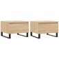 vidaXL Mesas de centro 2 uds madera ingeniería roble Sonoma 50x46x35cm vidaXL Mesas de centro 2 uds madera ingeniería roble Sonoma 50x46x35cm