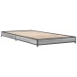 vidaXL Estructura cama madera ingeniería metal gris Sonoma 100x200 cm vidaXL Estructura cama madera ingeniería metal gris Sonoma 100x200 cm