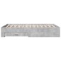 vidaXL Cama con cajones madera ingeniería gris hormigón 135x190 cm vidaXL Cama con cajones madera ingeniería gris hormigón 135x190 cm