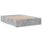 vidaXL Cama con cajones madera ingeniería gris hormigón 135x190 cm vidaXL Cama con cajones madera ingeniería gris hormigón 135x190 cm