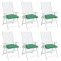 vidaXL Cojines de silla de jardín 6 uds tela Oxford verde 40x40x7 cm vidaXL Cojines de silla de jardín 6 uds tela Oxford verde 40x40x7 cm