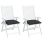 vidaXL Cojines de silla de jardín 2 uds tela Oxford negro 40x40x7 cm vidaXL Cojines de silla de jardín 2 uds tela Oxford negro 40x40x7 cm