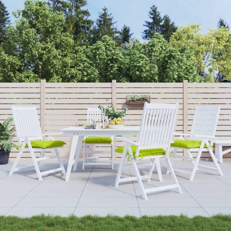 vidaXL Cojines de silla de jardín 4 uds tela Oxford verde 40x40x7 cm