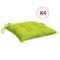 vidaXL Cojines de silla de jardín 4 uds tela Oxford verde 40x40x7 cm