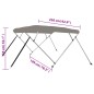 vidaXL Toldo bimini de 4 arcos gris 236x199x135 cm vidaXL Toldo bimini de 4 arcos gris 236x199x135 cm