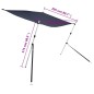 vidaXL Toldo T-Top extensión azul marino 174x205x(115-194) cm vidaXL Toldo T-Top extensión azul marino 174x205x(115-194) cm