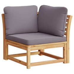 vidaXL Sofá de jardín de esquina y cojines acacia maciza 73x73x65 cm