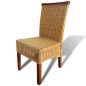vidaXL Sillas de comedor 2 unidades ratán natural marrón vidaXL Sillas de comedor 2 unidades ratán natural marrón