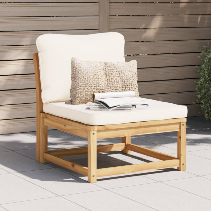 vidaXL Sofá de jardín con cojines madera maciza acacia vidaXL Sofá de jardín con cojines madera maciza acacia