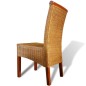 vidaXL Sillas de comedor 2 unidades ratán natural marrón vidaXL Sillas de comedor 2 unidades ratán natural marrón