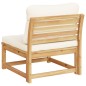 vidaXL Sofá de jardín con cojines madera maciza acacia vidaXL Sofá de jardín con cojines madera maciza acacia