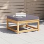vidaXL Taburete de jardín con cojines madera maciza de acacia vidaXL Taburete de jardín con cojines madera maciza de acacia