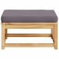 vidaXL Taburete de jardín con cojines madera maciza de acacia vidaXL Taburete de jardín con cojines madera maciza de acacia