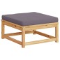 vidaXL Taburete de jardín con cojines madera maciza de acacia vidaXL Taburete de jardín con cojines madera maciza de acacia