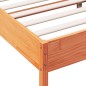 vidaXL Estructura cama con cabecero madera pino marrón cera 140x190 cm vidaXL Estructura cama con cabecero madera pino marrón cera 140x190 cm