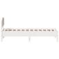 vidaXL Estructura de cama con cabecero madera pino blanco 75x190 cm vidaXL Estructura de cama con cabecero madera pino blanco 75x190 cm