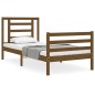 vidaXL Estructura cama con cabecero madera maciza marrón miel 90x200cm vidaXL Estructura cama con cabecero madera maciza marrón miel 90x200cm