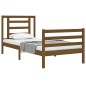 vidaXL Estructura cama con cabecero madera maciza marrón miel 90x200cm vidaXL Estructura cama con cabecero madera maciza marrón miel 90x200cm