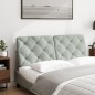 vidaXL Cabecero de cama acolchado terciopelo gris claro 120 cm