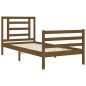 vidaXL Estructura cama con cabecero madera maciza marrón miel 90x200cm vidaXL Estructura cama con cabecero madera maciza marrón miel 90x200cm