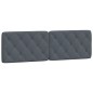 vidaXL Cabecero de cama acolchado terciopelo gris oscuro 160 cm vidaXL Cabecero de cama acolchado terciopelo gris oscuro 160 cm