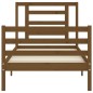vidaXL Estructura cama con cabecero madera maciza marrón miel 90x200cm vidaXL Estructura cama con cabecero madera maciza marrón miel 90x200cm