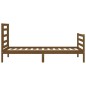 vidaXL Estructura cama con cabecero madera maciza marrón miel 90x200cm vidaXL Estructura cama con cabecero madera maciza marrón miel 90x200cm